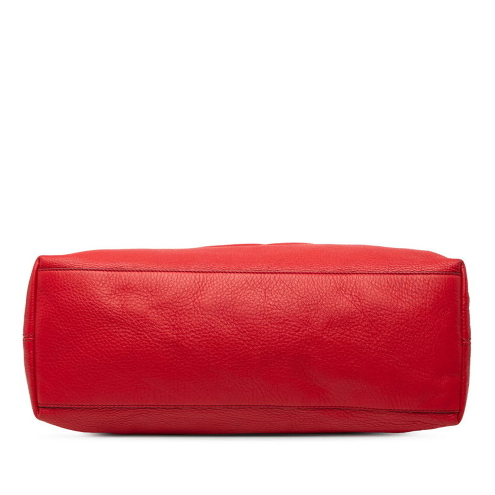 GUCCI Authentic Red Leather Shoulder Bag - Picture 3 of 6